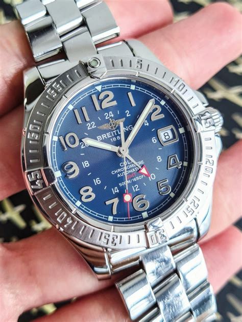 breitling colt 44 automatic blue replica|breitling colt gmt automatic price.